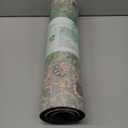 KIMODE Comfort Kitchen Mats for Floor Cushioned Anti Fatigue, Farmhouse Floral Spring Sink Rug Non Slip for Laundry, Memory Foam Padded Standing Desk Carpet for Office, Green 17.3"x32" (Light Green/Beige)