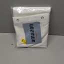 VOILYBIRD White Farmhouse Linen Shower Curtain, Neutral Bath Decor Slub Texture Elegant Shower Curtain with Hooks, 72 x 72