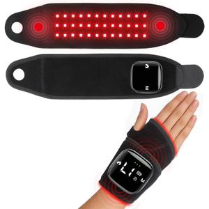 Red Light Therapy Hand Wrist, 660nm & 850nm Near Infrared Light Therapy Device,36LEDs with Heat & Massage,2000mAh Wireless Controller for Knee Ankle Foot Joint Faster Recovery Pain Relief