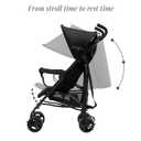 Kinderkraft TIK Lightweight Umbrella Stroller, Black