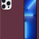 K TOMOTO Compatible with iPhone 13 Pro Max Case for Women, [Drop Protection] [Anti-Fingerprint] [Anti-Scratch] Shockproof Soft-Touch Silicone Phone Case for iPhone 13 Pro Max 6.7", Burgundy
