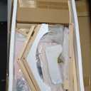 ROBOTIME Wooden Dollhouse, Doll House with 29 Pieces Furniture Set - Pool and Elevator, Wooden Doll House for 4, 5, 6-Inch Dolls, 6 Rooms Pink Dollhouse Gift for Kids Girls Ages 3+ (Pink)