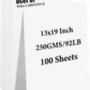 100 Sheets White Cardstock 13 x 19, 92lb/250gsm Black Card Stock, Thick Card Stock Paper, Heavy Cardstock Paper for Printer, Resume, Scrapbooks, Art, Crafts, Business Cards (13x19, White-100Sheets)