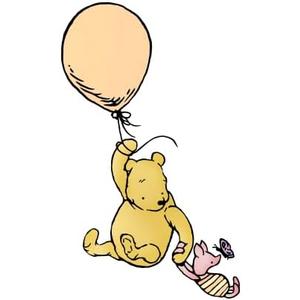 Classic Winnie Balloon Pooh Wall Decals,Winnie Baby Pooh Wall Decals Quotes Peel and Stick for Nursery Decor,Large Winnie Vintage Pooh Wall Stickers for Baby Shower Decor