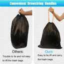 10 Gallon Drawstring Trash Bag Garbage Bag Trash Can Liner,0.9 Mil,90 Count (Black, 10 Gallon)