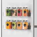 2 Pack Acrylic Spice Racks for Refrigerator and Oven, Magnetic Fridge Organizers and Storage, Clear