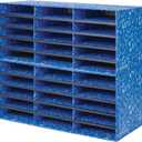 Bankers Box Classroom 30 Compartment Mail Sorter, Single (3384401), 32.38"L x 9.13"W x 32.38"H