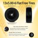 2-Pack 13x5.00-6 Tires for Zero Turn Mower,with Upgraded 3/4"or 5/8" and 1/2" Bearing More Durable, 13x5.00-6 Flat Free Tire, 13x5-6 Lawn Mower Tires,4.2"-5.2" Center Hub, Load 500lbs