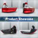 Silscvtt Passenger Side Outer Rear Brake Tail Light Assembly Replacement for 2015-2020 Toyota Sienna Base/L/LE/XLE/Limited Models Red Lens Right Tail Lamp 8155008050 TO2805123
