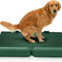 DOGTOC Reusable Indoor Dog Potty Tray - Eco Friendly Pee Pad Free Pet Toilet | Large Puppy Training Tray, Washable & Sustainable, Green, Set of 2
