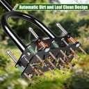 Bigwish Adjustable Lawn Aerator Tool with Rebound Spring 16 Sharp Metal Spikes Soil Aerator with Ergonomic T-Handle & Wide Foot Plate, Heavy Duty Yard Lawn Aerator for Garden Lawn Care