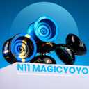MAGICYOYO N11 Pro Metal Unresponsive Yoyo - Dual Purpose Trick Yo-Yo for Adults & Pros, Advanced Yoyo Ball with String Kit (Blue Splash)