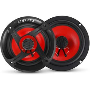 6.5" Car Coaxial Speakers, 800W Max Power, 200W RMS,4 Ohm, 6.5 Speakers with Glass Fiber Cone for Delivering Hi-Fi Sound, Ideal Audio Upgrade for New & Used Cars (Pair)