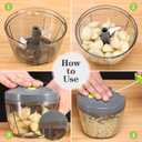 Cambom Manual Food Chopper Vegetable Cutter, Hand String Vegetable Chopper Onions Cutter for Vegetable Fruits Nuts BPA Free Food Safe Material, 650ml Gray