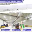4FT LED Linear Light Fixtures, 50/40/30W, 3500/4000/5000K, 6Pack
