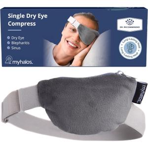 MyHalos Heated Eye Compress & Stye Eye Treatment for Dry Eyes - Washable Warm Stye Compress -Reversible Moist Heat Eye Mask for Blepharitis & MGD - Eye Stye Heat Compress - Stye Treatment Patch