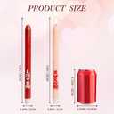 DN DECONATION Flameless Taper Candles Set of 2, Red & Pink Valentine LED Candles - Battery Operated XOXO & Love Decor Candles for Romantic Home, Wedding, Gift for Her