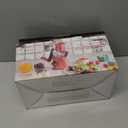 Geedel Rotary Cheese Grater, Kitchen Mandoline Vegetable Slicer with 3 Interchangeable Blades, Easy to Clean Rotary Grater Slicer for Fruit, Vegetables, Nuts (White)