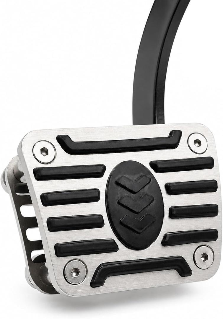 304 Stainless Steel 1.0" Clutch Pedal Pad Extender for Manual Transmission Cars | Anti-Slip Rubber Surface | Durable & Stable Drive Comfort Accessory