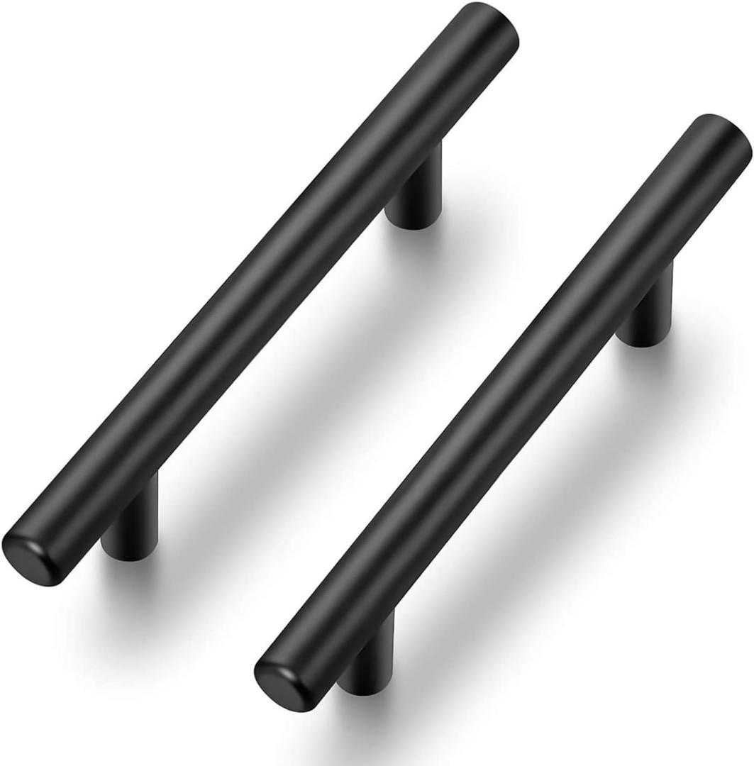 Ravinte Black Cabinet Handles 10 Pack 3-1/2 Inch Cabinet Pulls Matte Black Kitchen Cabinet Handles Modern Drawer Pulls Black Hardware for Kitchen Cabinet