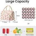 3 x MAMONA Lunch Bag for Women Men Large Capacity Reusable Lunch Box Corduroy Insulated Cooler Tote Bags for Office Picnic