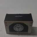 Crosley Vintage Art Deco Analog Alarm Clock, Quiet Sweep Non-Ticking, Automatic Dimmable Smart Light, Simple Controls, (Black)