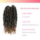 BOHOBABE Pre-twisted Passion Twist Crochet Hair 8 Inch Short Pre-looped Crochet Passion Twist Braiding Hair 8 Packs (T27)