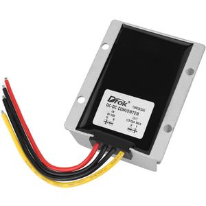 DROK Boost Buck Converter 9V-36V to 12V 20A 240W Aluminium Shell Waterproof Auto Step Up Down Voltage Regulator 12V Volt Transformer for Car Audio Solar Power System LCD Television LED Display Screen