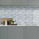 Tilingview 10PCS Peel and Stick Backsplash for Kitchen, Self-Adhesive Vinyl Gel Subway Tile, Wall Tile for Home Decoration (Blue Gray Subway)