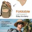 FURTALK Sun Hats for Men Fishing Hat UPF 80+ Foldable Wide Brim Outdoor Hiking Beach Summer Hats (Khaki)