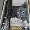 Universal Swivel TV /Table Top TV Stand for 19 to 43 inch TVs with 90 Degree Swivel, 4 Level Height Adjustable, Heavy Duty Tempered Glass Base, Holds up to 99LBS HT02B-001, Black 