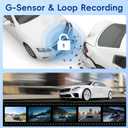 4 Camera System,10" AHD Mirror Rear View Dash Cam, Touch Screen Dash Cam with 128GB Card/Reverse line/WiFi/APP/1080P Night Vision for Car,Pickup,Truck,RV,Bus,SUV,MPV