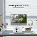 Acrylic Book Stand for Reading, Portable Book Holder for Desk, Angle Adjustable Textbook Stand for Document Recipe, Cookbook, Music Book