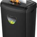 Woolsche 12-Sheet Cross Cut Paper Shredder with Large 5.55-Gallon Basket - P-4 Security, 3-Mode Shred for Cards/CDs/Staples/Clips - Jam Proof System for Office (ETL Certified)