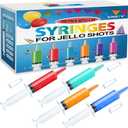 100 Pack Jello Shot Syringes with Tip Cap Set, Party Syringe BPA-Free Syringes Shooters Syringes for Jello Shots, Young Halloween, Thanksgiving, Christmas, Bachelorette Parties, Nurses, Graduation