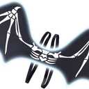 HSCTEK Light Up Skeleton Bat Wings (Large, White)