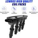 Ignition Coil Pack and Spark Plugs Fits for 1.4 Turbo Chevy Cruze Sonic Trax Volt Buick Encore Cadillac ELR 2011 2012 2013 2014 2015 2016 2017 2018 2019 2020 Coils Spark Plugs UF669 D521C 55577898