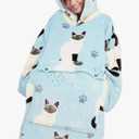 Narecte Cozy Oversized Blanket Hoodie Wearable Blanket Adults Soft Hooded Blanket Hoodie Birthday Gifts for Women Christmas