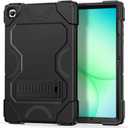Case for Samsung Galaxy Tab A11 Plus 2026/ Tab A9 Plus 2023 11 inch, Military Grade Shockproof Protective Cover with Built-in Kickstand for A11+/ A9+ 11" Tablet, Black