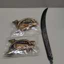 2pcs Pirate Sword Toys,26.7" Pirate Costume Set,Plastic Toy Sword for Party Dress-Up,Halloween Costume Accessorie Brown