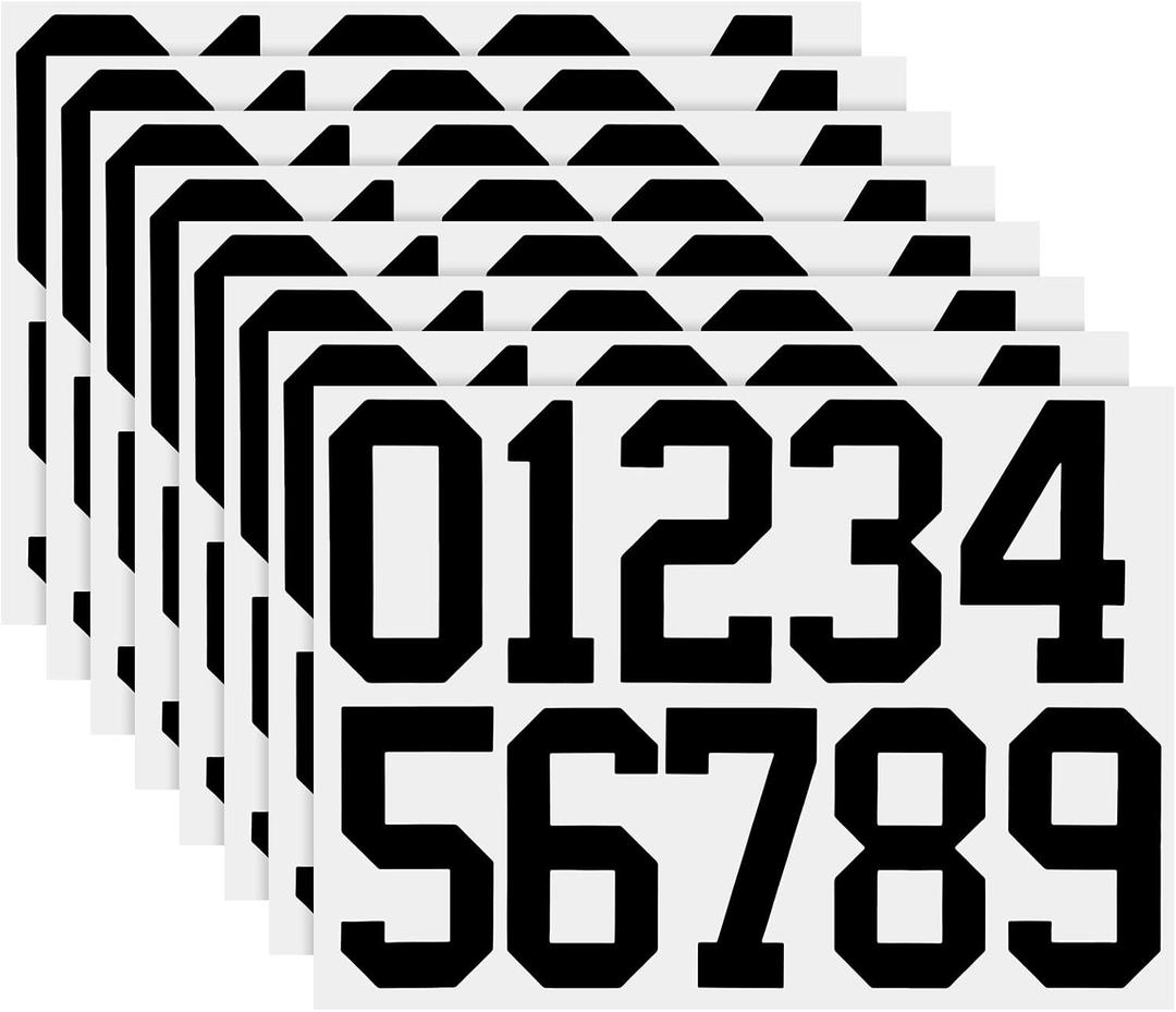 TaoBary 8 Sheets Mailbox Numbers Stickers Waterproof Vinyl Number Stickers Self Adhesive 0-9 Vinyl Decals for Car/Home/Residence(3 Inch,Black)