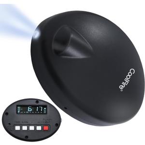 CoolFire  Super Loud Dual Alarm Clock with Bed Shaker, Auto Set, Vibrating Alarm Clock for Heavy Sleepers, Under Pillow, Cordless Rechargeable, Hearing Impaired, Auto DST, LCD Backlight Silver