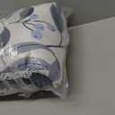 Dintszyayue Queen Comforter Set, 7 Pieces Blue Boho Comforter for Queen Bed, Leaves Botanical Bed in a Bag, Soft Microfiber Bird Bedding Set with Pillowcases, Flat Sheet, Fitted Sheet, Pillow Shams