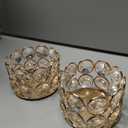 VINCIGANT Crystal Gold Votives Candle Holder Elegant Decorative Tealight Candle Holders for Weddings,Parties,Chirstmas,Gifts,Home Decor,Set of 24