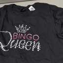 Cute Bingo Kiss Clubz Bingo Queen Bingo Player Funny Women's T-Shirt, Black, Small, Short Sleeve, Classic Fit Size M