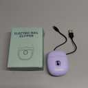 Hunloch Electric Nail Clipper, Electric Nail Trimmer with Nail Clip Storage and LCD Light, USB Rechargeable Automatic Nail Clipper for Adults, Seniors, Babies, Children (Purple)