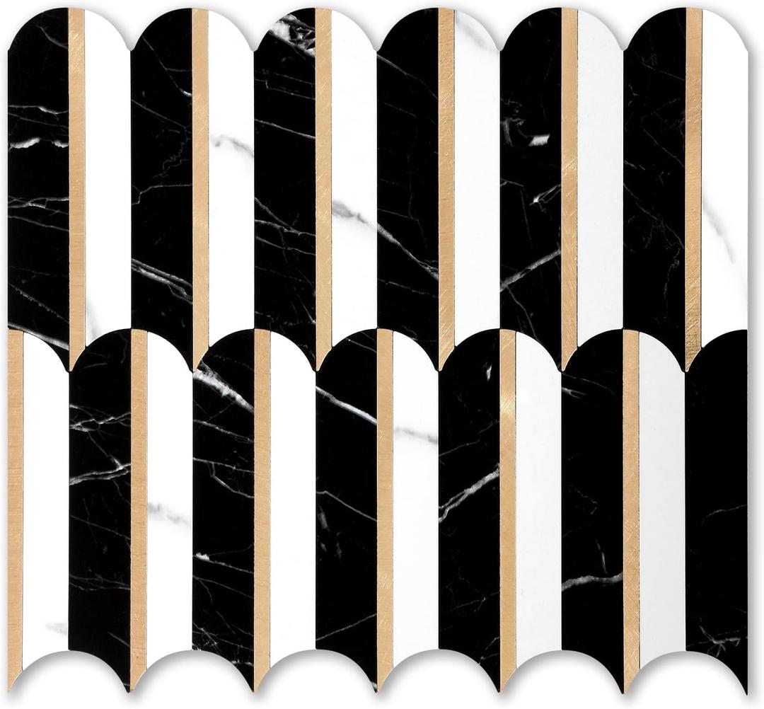 10-Sheet Fish Scale Peel and Stick Backsplash for Kitchen Wall Tiles,12 inches Black Clara Stone Mixed Metal Gold 3D PVC Wall Tile Stick on Backsplash for Kitchen and Bathroom 10-Sheet Fish Scale Peel and Stick Backsplash for Kitchen Wall Tiles,12 inches Black Clara Stone Mixed Metal Gold 3D PVC Wall Tile Stick on Backsplash for Kitchen and Bathroom