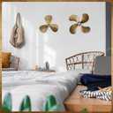 Gisafai 2 Pcs Metal Nautical Wall Art Decor Ship Airplane Propeller Wall Art Vintage Nautical Decorative Rustic Boat Propeller Decor for Home Interior Decorations