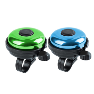 Xthuge Classic Bike Bell, Aluminum Bicycle Bell, Loud Crisp Clear Sound Bicycle Bike Bell for Adults Kids(Blue, Green-Right Hand Use-2 Pack)