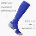 YAGAXI Men's Baseball Soccer Softball Knee-High Socks - 2 Pairs Compression Multi-sport Tube Athletic Socks for Youth & Adult (Large, Royal Blue)